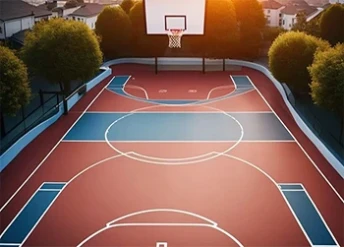 Sơn sân bóng rổ chống nứt 7 lớp TOPSPORTS ngoài trời