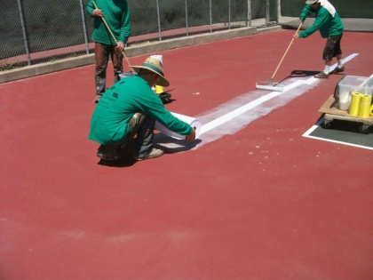 3 tennis court construction