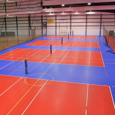 standard size and orange color volleyball floor