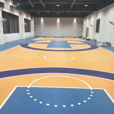 synthetic pvc basketball mat