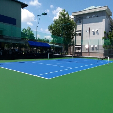 sơn cao su sân tennis 9 lớp novasports usa trên nền nhựa.