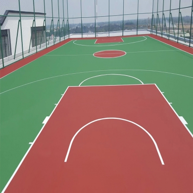 sơn lại sân bóng rổ với 3 lớp sơn cao su novasports usa