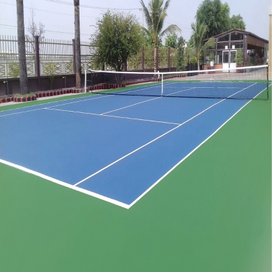 sơn sân tennis 6 lớp decoturf trên nền bê tông xi măng