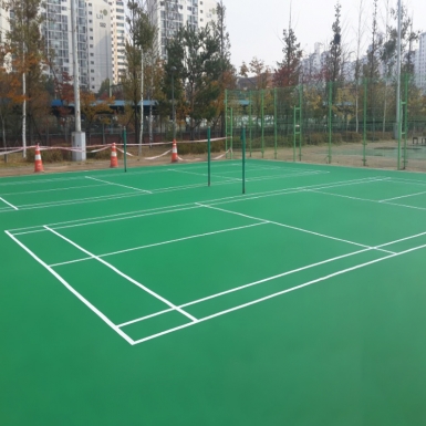 xây dựng mới sân bóng chuyền nền nhựa   sơn cao su pu novasports usa
