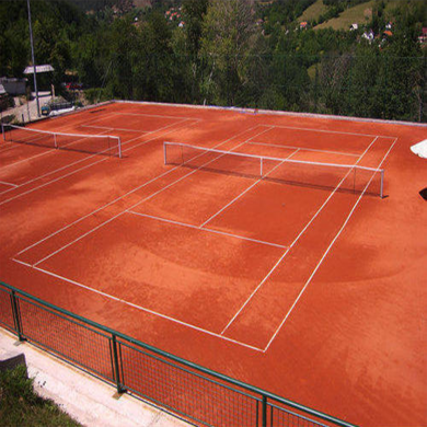 thi công mới sân tennis đất nện metal 3,6m